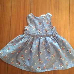 H&M 4-6m Floral Blue Sundress
